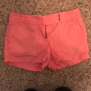 JCrew pink chino shorts